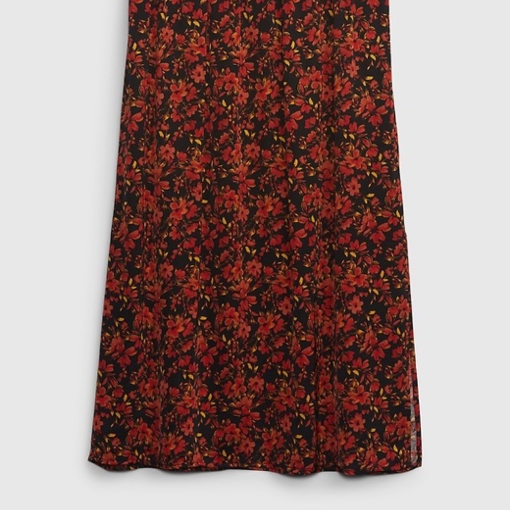Floral Black and orange Women's Skirt